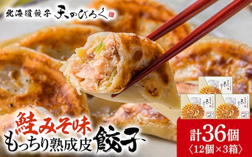☆千歳市ふるさと納税☆千歳高校と北海道餃子天のびろくがコラボ！さけみそ餃子 3箱セット