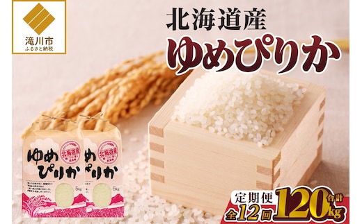 《令和7年産》12ヶ月連続お届け!ゆめぴりか10kg | 特A 白米 ブランド米 米 こめ コメ お米 ご飯 ごはん 単一米 滝川市 北海道 北海道産 道産 北海道米 定期便 生活応援 送料無料 おすすめ 人気 お弁当 贈答