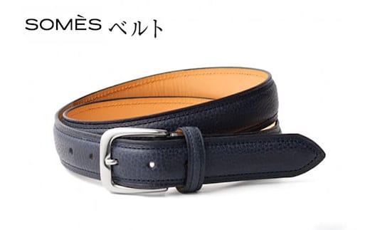 SOMES ベルト 本革 ギャロップ GL-11（ネイビー） [ソメスサドル 北海道 砂川市 12260642-b] ソメス メンズ レディース 革 レザー 革製品 カジュアル バックル 金具