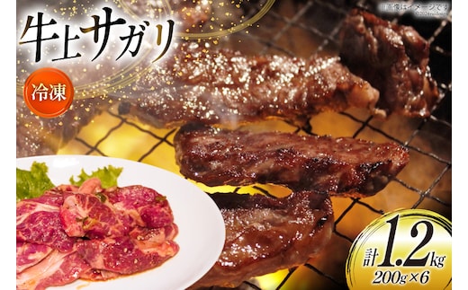 サガリ 牛 上サガリ 200g 6パック 計1.2kg [焼肉銀座園 北海道 砂川市 12260732-c] 冷凍 焼肉 焼き肉 牛肉 肉 小分け やきにく レビューキャンペーン