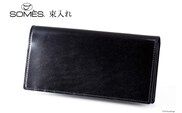 SOMES 財布 メンズ ディアマン 束入れ ブラック DM-02 長財布 本革 [ソメスサドル 北海道 砂川市 12260606-bk] ソメス サイフ さいふ 革 レザー 革製品 コードバン 薄い 薄型 レビューキャンペーン