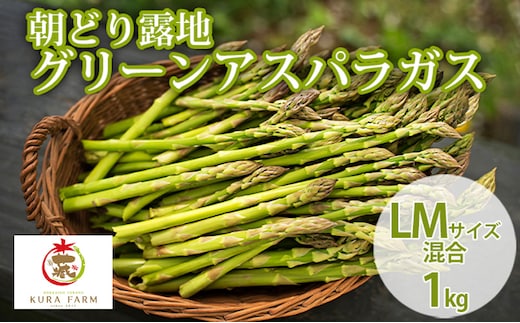 【2027年5月より発送】北海道 富良野市産 アスパラ 緑 (サイズ混合) 約1kg (40～58本前後) 朝どり 露地 グリーン アスパラガス 詰め合わせ 野菜 新鮮 数量限定 先着順【藏ファーム】