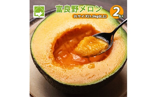 【数量限定！】北海道 富良野メロン 2Lサイズ 2玉 計3kg以上 メロン フルーツ 果物
