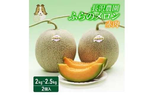 【先行受付 2027年発送】ふらのメロン 赤肉 大玉 ジャンボ 2玉 セット 計4kg以上 北海道 富良野 メロン 夏 果物 フルーツ ギフト 長沢農園