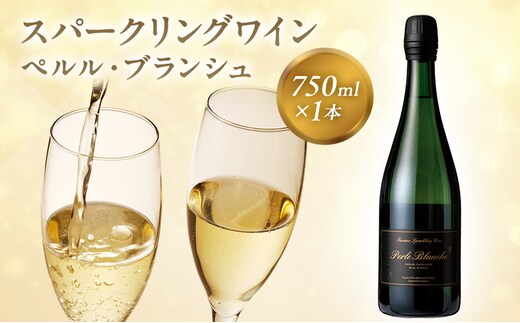 ワイン ふらのワイン ふらのスパークリングワイン ぺルル・ブランシュ 750ml×1本 酒 お酒 ぶどう ブドウ スパークリング 北海道 富良野市