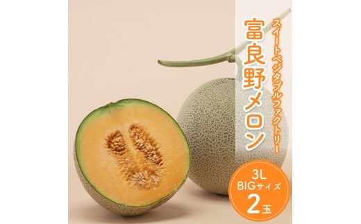 【2026年夏発送】北海道 富良野 メロン 3Lサイズ 2玉 計約4kg フルーツ 果物