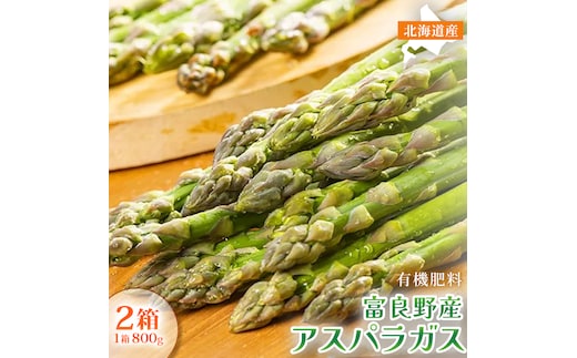 【春野菜 鮮度抜群 】富良野産 アスパラガス サイズ無選別 800g×2箱｜北海道富良野市 4～5月上旬発送 シャキシャキ食感 贅沢 ギフト プレゼント アスパラ アスパラガス グリーンアスパラ 料理用 春季限定