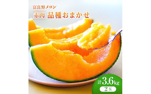 ＜2026年発送＞富良野メロン (赤肉) 品種おまかせ 約1.8kg～/2玉 [ メロン フルーツ 果物 北海道 富良野 ]