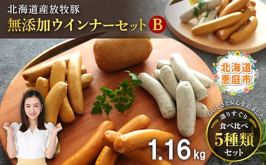 北海道産放牧豚 無添加ウインナーセットB【120110】
