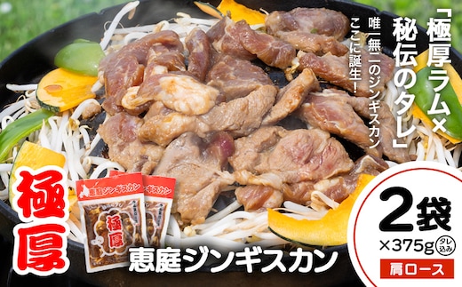 恵庭ジンギスカン（NZラム肩ロース使用）×2袋【190102】