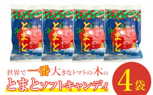 【使用不可】世界で一番大きなトマトの木のとまとソフトキャンディ×4袋【190007】