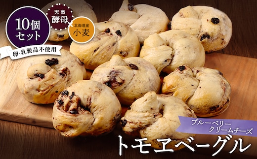 トモヱベーグル「クリームチーズブルーベリー」10個セット【330031】