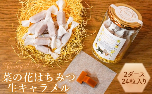 【HONEY DROP】菜の花はちみつ生キャラメル2ダース（24粒入り）【75000101】