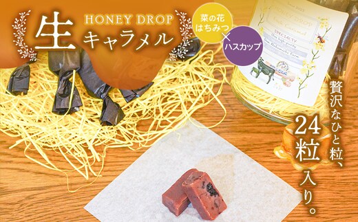 【HONEY DROP】菜の花はちみつ生キャラメル(ハスカップ)2ダース（24粒入り）【750002】