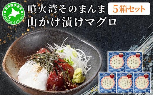 噴火湾そのまんま 山かけ漬けマグロ(わさび・醤油・海苔付き)5箱 旬菜一鮮 だて大和屋 厳選 魚介 海鮮 刺身 刺し身 小分け 新鮮 魚介類 魚貝類 加工食品 贈答 ギフト 贈り物 ご褒美【55251121】