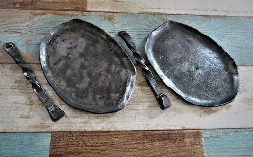 かじやの鍛造プレート2枚 ※ハンドル2本付【55250708】