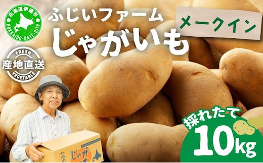 ＜先行予約＞北海道産 じゃがいも(メークイン) 約10kg【hjf-005】ジャガイモ 馬鈴薯 ポテト 芋 イモ 国産 野菜 人気 ふじいファーム