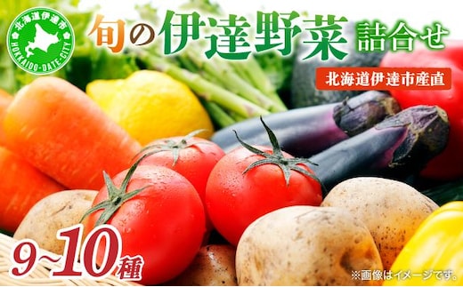 ＜定期便4回＞北海道 伊達市 産直・旬のおまかせ野菜詰合せ 9～10種【dnk-009】