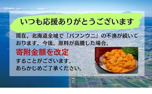 訳あり 北海道 噴火湾産 塩水 バフンウニ 100g 2パック 計200g うに ウニ 雲丹 海鮮 海の幸 魚介類 ウニ丼 お寿司 濃厚 無添加  産地直送 お取り寄せ 山村水産 送料無料 | dショッピングふるさと納税百選