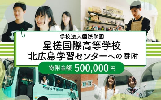 【お礼の品なし】 北広島市私立養育機関支援 (学校法人国際学園星槎国際高等学校北広島学習センター ) 【寄付金額￥500,000】