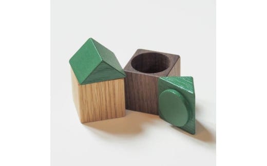 【選べる種類・カラー】お家の小箱(ミニ)(タモ or ブラックウォルナット)(赤 / 青 / 緑) 小物入れ 小物収納 収納 木材 木 北海道 北広島市