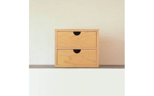ミニタンス たんす 箪笥 引き出し付き 2段 手作り お取り寄せ