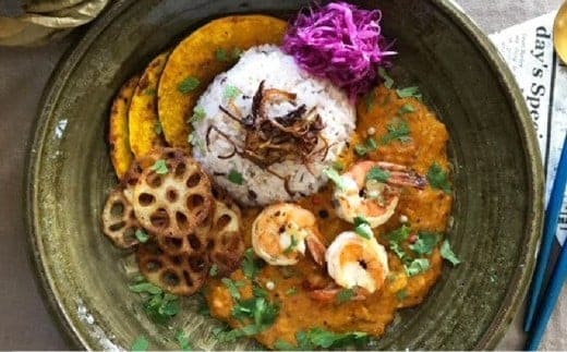 エビココナッツカレー スパイス キット 4人分×3個 (147g×3個) 合計12人分セット (合計441g) / レシピ付き カレー エビ ココナッツ 手作り 簡単調理 北海道 北広島市 常温