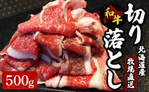 北海道産 牧場直送 和牛切り落とし 500g HOKQ004