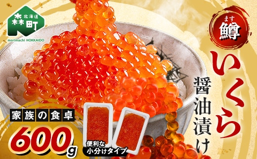 100gの小分けが便利 いくら 醤油漬け 小分け 100g×6パック （鱒卵） いくら イクラ 小分け 醤油漬け 鱒卵 森町 いくら醤油漬け しょうゆ漬け 海産物 加工品 ふるさと納税 北海道 ＜ワイエスフーズ＞ mr1-1226