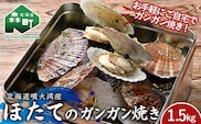 北海道噴火湾産 ほたて(二年貝)のガンガン焼き1.5kg 海産物 加工品 ほたて 帆立 ホタテ 魚介類 海鮮 森町 ふるさと納税 mr1-0980