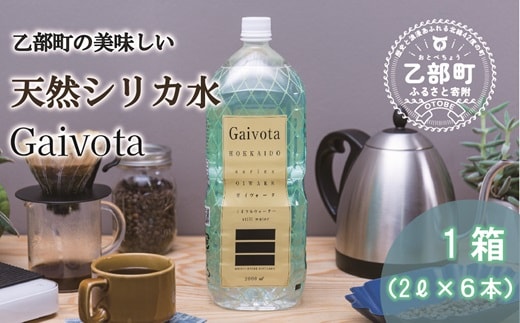 ＜Gaivota 1箱(2L×6本/箱)＞北のハイグレード食品 天然シリカ水 ミネラルウォーター 軟水 北海道産 北海道 乙部町 天然水 美容 ケイ素 無添加 シリカ ガイヴォータ 美肌 ミネラル 口当たり まろやか 備蓄 災害用 非常用
