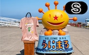 うにまるTシャツ (奥尻MAPデザイン) ピンク Sサイズ  奥尻島 ゆるキャラ ご当地 マスコット キャラクター うにまる メンズ レディース ユニセックス ご当地T キャラT Tシャツ 観光マップ マップ プリント スーベニア 半袖 | 北海道 奥尻町 送料無料