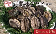 奥尻島産 活蝦夷アワビ (養殖) 10個入り 70mm以上 | 冷蔵 | 北海道 奥尻町 送料無料 OKS03-002