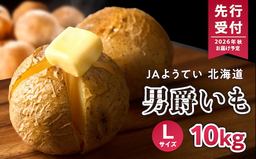 【2026年秋発送 先行予約】じゃがいも 馬鈴薯（男爵）Ｌサイズ 10kｇ＜JAようてい＞ ジャガイモ 芋 いも イモ 野菜 常温