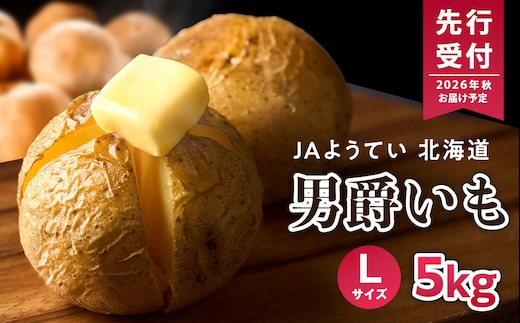 【2026年秋発送 先行予約】じゃがいも 馬鈴薯（男爵）Ｌサイズ 5kｇ＜JAようてい＞ジャガイモ 芋 いも イモ 野菜 常温