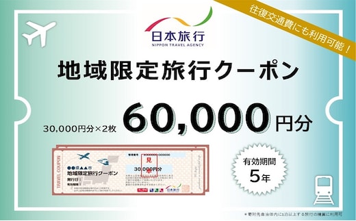 北海道倶知安町 日本旅行 地域限定旅行クーポン60,000円分 ツアー 宿泊 旅行 交通 5年 トラベル 宿泊券 チケット スキー スノボ 旅行券 観光 北海道 旅行 ニセコ 倶知安町 