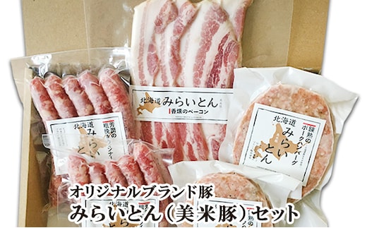 [先行受付] みらいとん（美米豚）セット：ビィクトリーポークのオリジナルブランド豚 肉の加工品 お肉 ハンバーグ ベーコン ウインナー[ファーマーズガーデン]