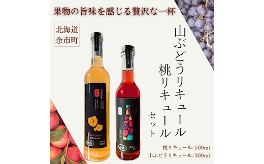 桃リキュール＆山ぶどうリキュール 2本セット_Y103-0025