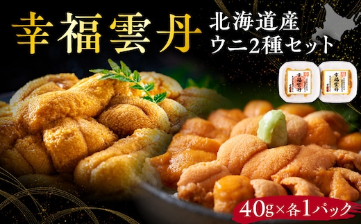 幸福雲丹80gセット(ムラサキ40g・バフン40g 北海道産)_Y038-0161
