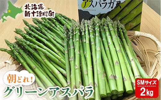 【先行受付】グリーンアスパラSMサイズ2kg（S・Mサイズ各1kg）【令和8年5月中旬～6月中旬発送】【1201603】
