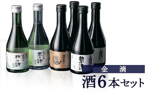 【金滴酒造】日本酒6本セット(各300ml)【1500301】