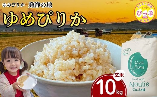 令和7年産 ゆめぴりか 玄米 10kg【農業生産法人ノウリエ】米 お米 北海道米 特Aランク 国産 コメ 北海道 比布町 ぴっぷ 1017-008