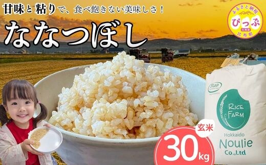 【令和8年産 新米受付】 ななつぼし 玄米 30kg【農業生産法人ノウリエ】米 お米 北海道産 北海道米 特Aランク 国産 コメ 北海道 比布町 ぴっぷ 1017-027