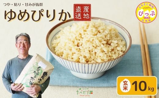 令和7年産 ゆめぴりか 玄米 10kg【たかだ畑】 米 お米 北海道米 特Aランク 国産 玄米 コメ 2025年産 北海道 比布町 ぴっぷ 1018-013