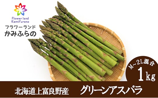 【令和8年産】北海道 上富良野 町産 グリーン アスパラ 1kg 500g × 2袋 産地直送 新鮮 野菜 あすぱら アスパラガス 野菜 1kg 