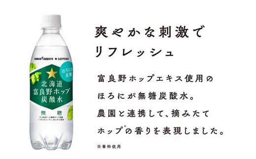 炭酸水 500ml × 24本 北海道富良野ホップ炭酸水 [7営業日以内最短発送