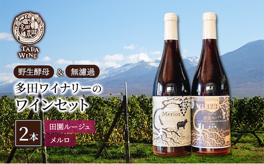 【野生酵母&無濾過】赤ワイン2本 混醸&全房仕込み 多田ワイナリー 北海道 上富良野町 ワイン セット お酒 アルコール