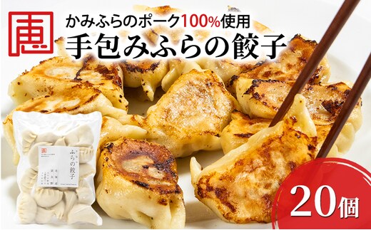 【かみふらのポーク 使用】 手包み ふらの餃子 20個入 業務用 ジャンボ サイズ 中華 冷凍 即席 食品 簡単 加工品 調理不要 おかず 手作り ふらの 北海道 上富良野町 北の恵