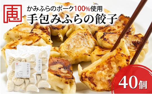 【かみふらのポーク 使用】 手包み ふらの餃子 20個入×2袋 業務用 ジャンボ サイズ 中華 冷凍 即席 食品 簡単 加工品 調理不要 おかず 手作り ふらの 北海道 上富良野町 北の恵