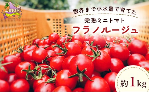 訳あり 北海道 完熟 新鮮 ミニトマト フラノルージュ 1kg 上富良野 自宅用 野菜 産地直送